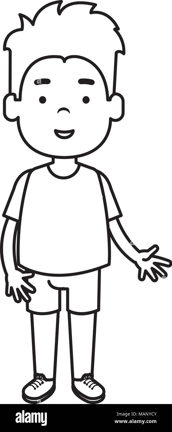 happy little boy character Stock Vector Image &amp; Art - Alamy