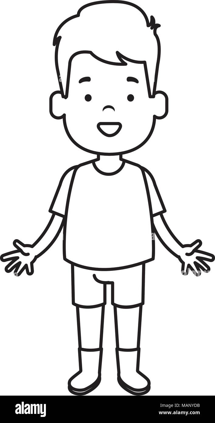happy little boy character Stock Vector Image & Art - Alamy