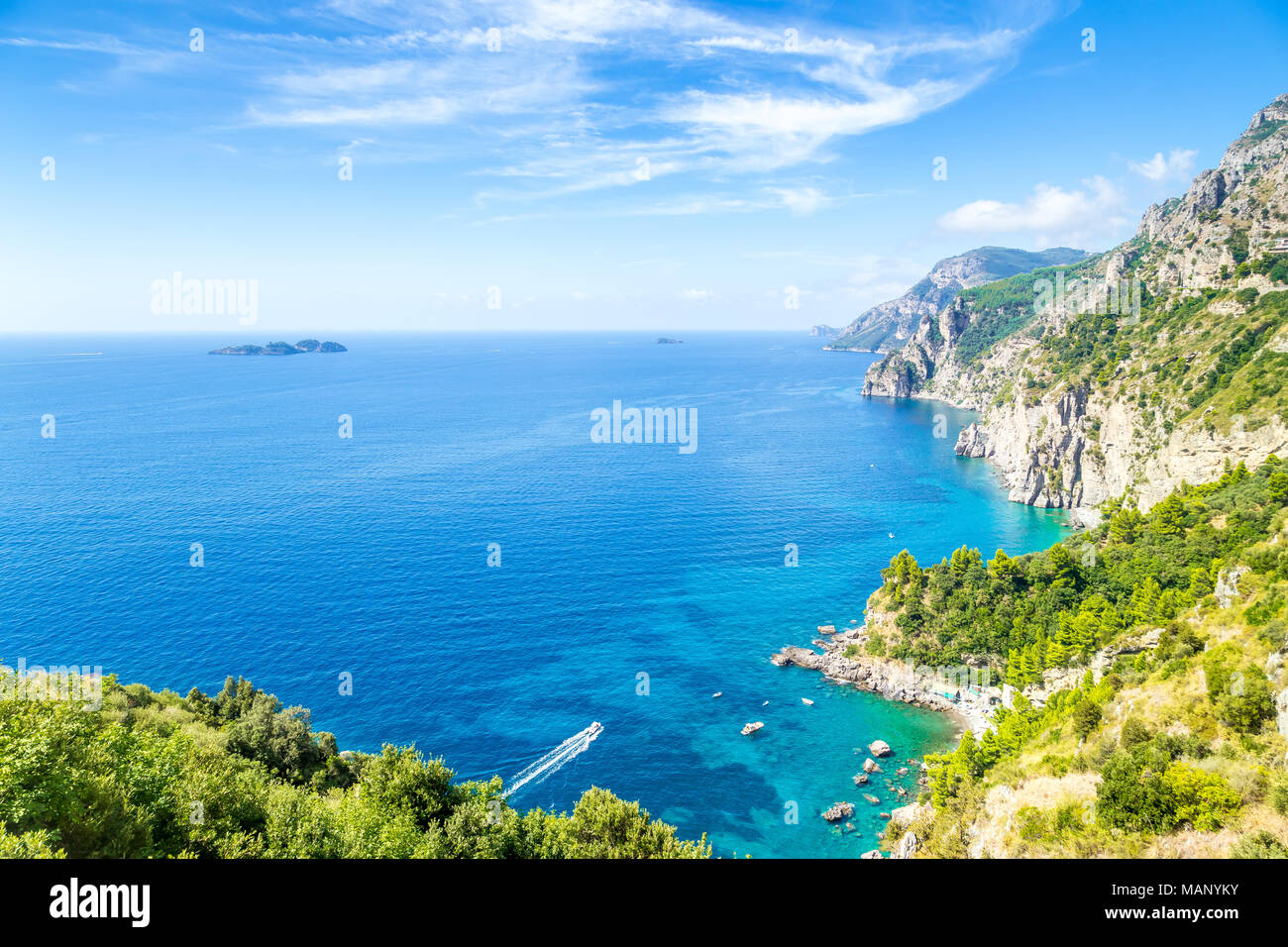 Amalfi Coast, Mediterranean Sea, Italy Stock Photo - Alamy