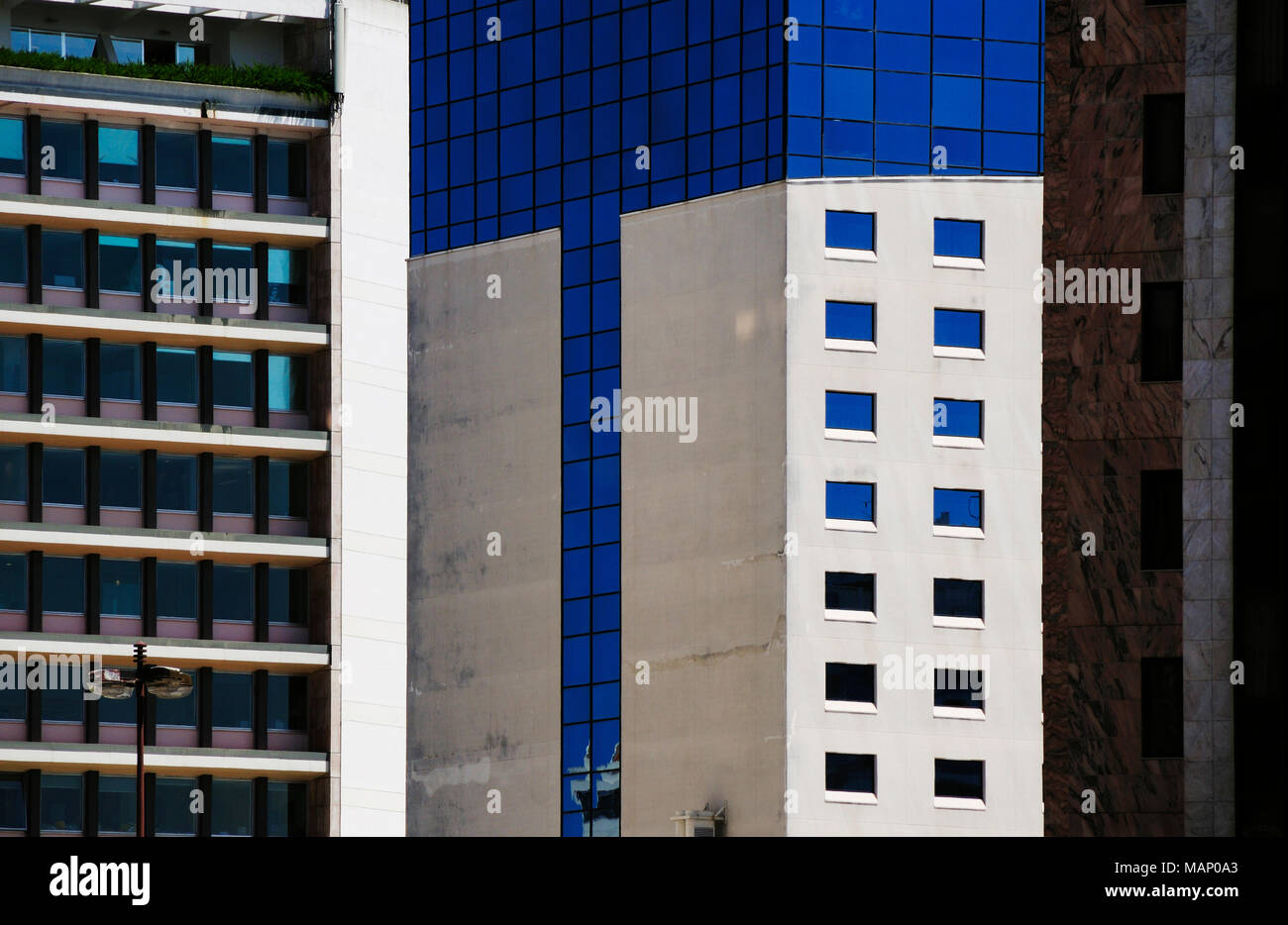 Amoreiras, one of the commercial districts with office buildings of Lisbon, Portugal Stock Photo