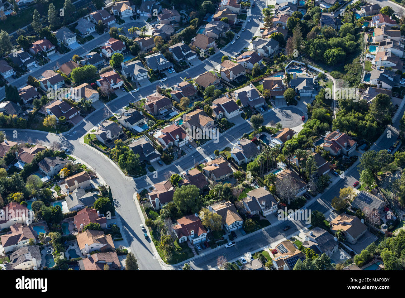 Cul De Sac And Neighborhood High Resolution Stock Photography and