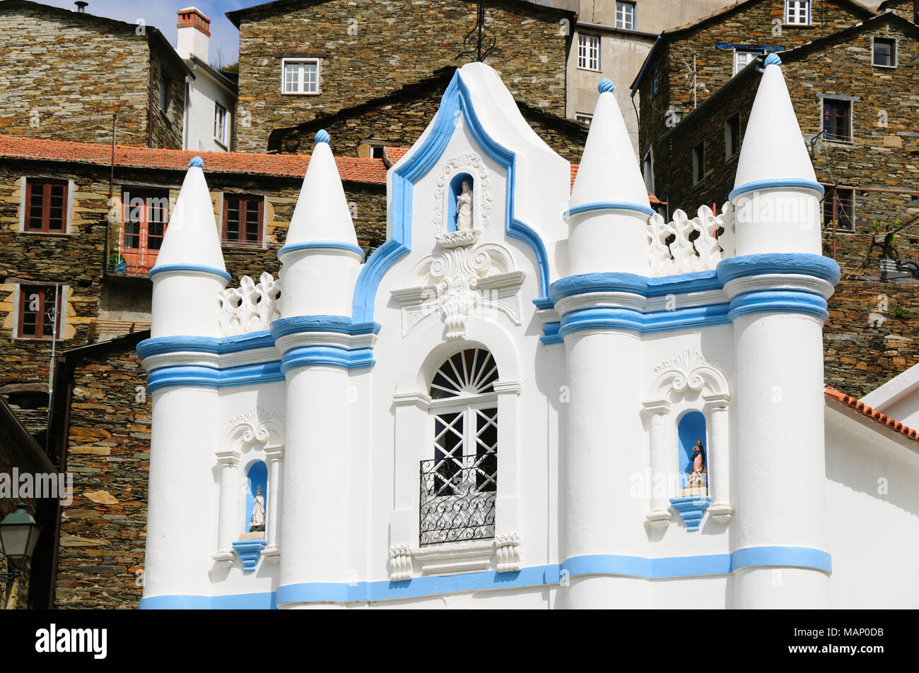 Piódão, an old traditional village, all built in schist, in the heart of Portugal Stock Photo