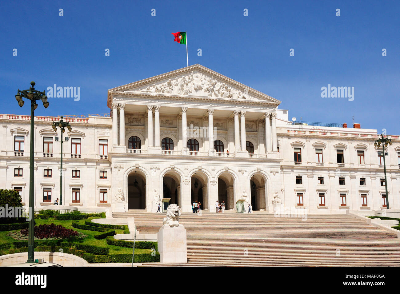 Assembleia da República (Portuguese Parliament). São Bento palace, Lisbon. Portugal Stock Photo