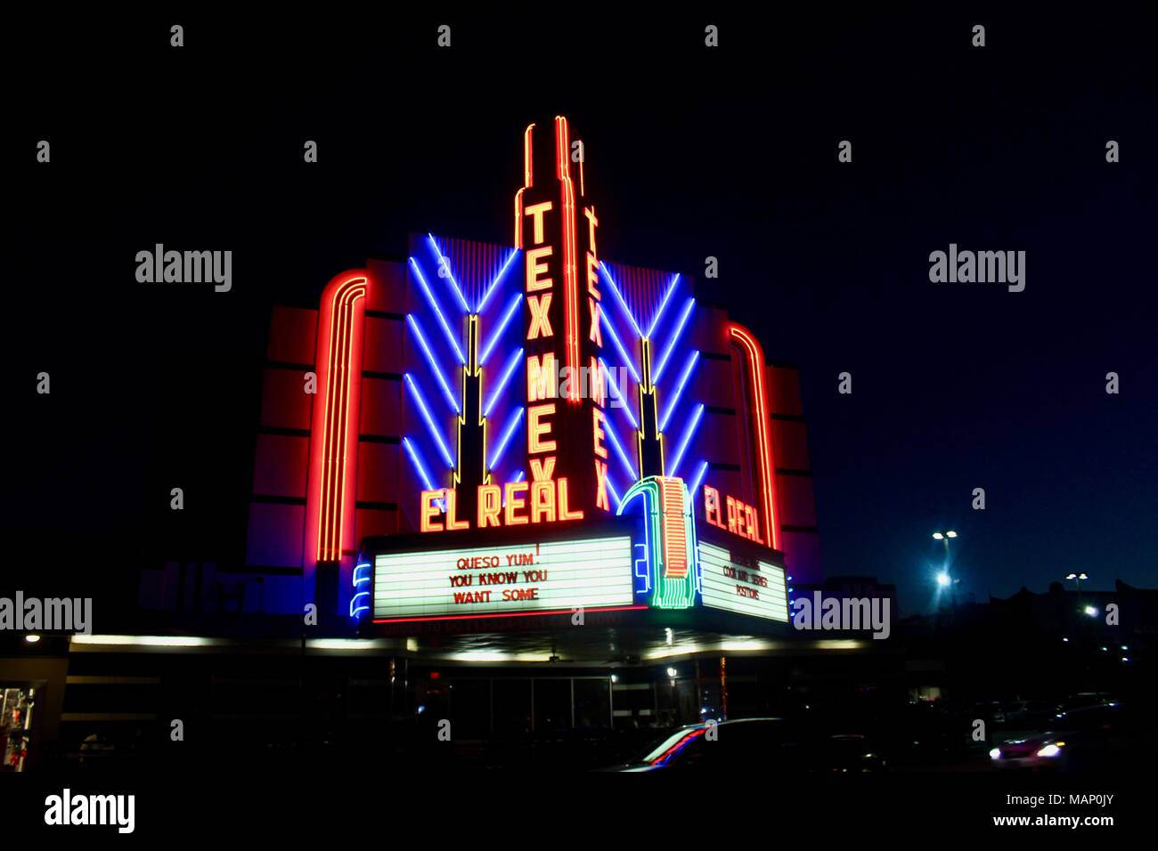 the exterior of el real tex mex restaurant houston texas USA an old
