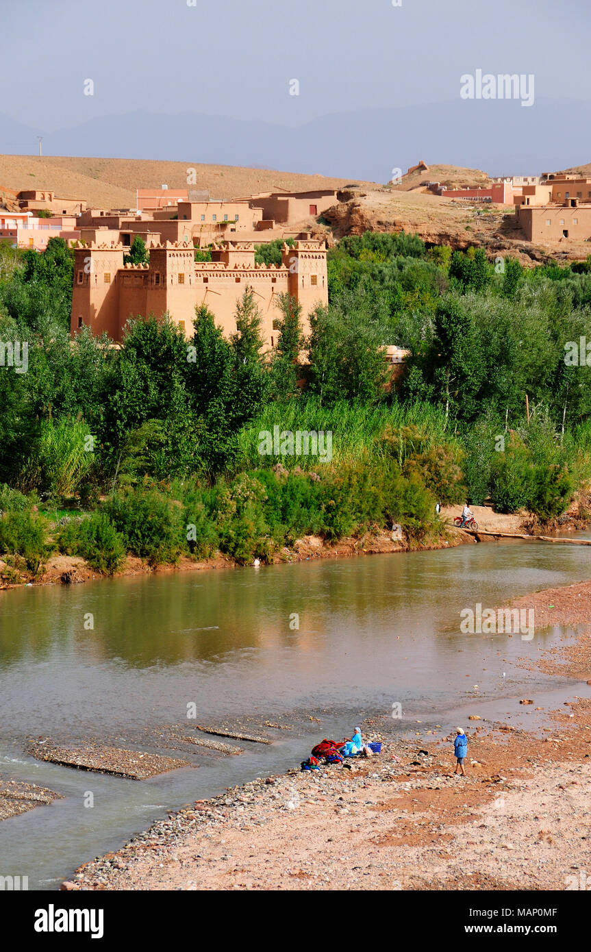 The oasis town of Kelaa M'Gouna famous for its roses. Morocco Stock Photo