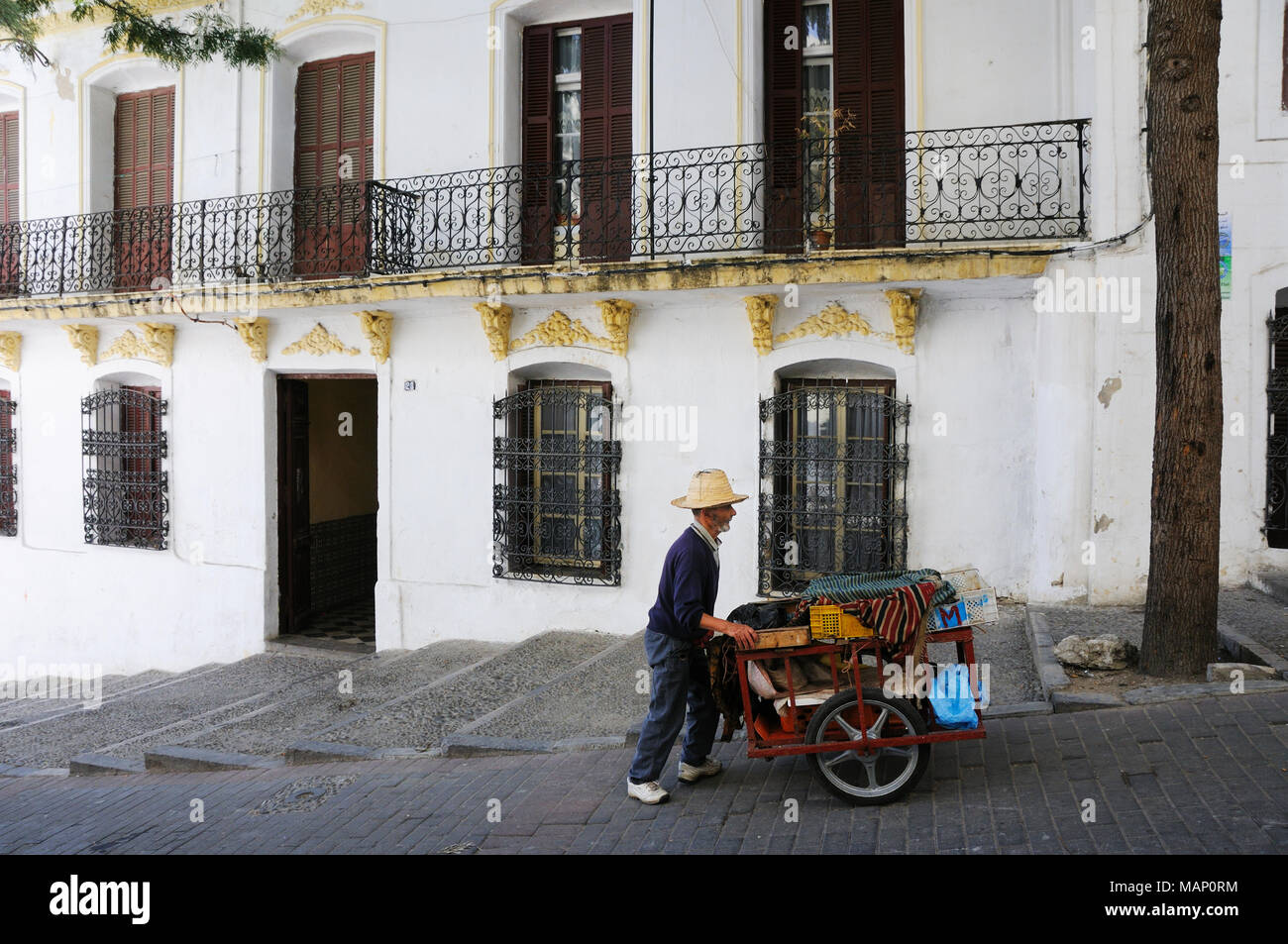 Street scene in Tanger, Morocco Stock Photo