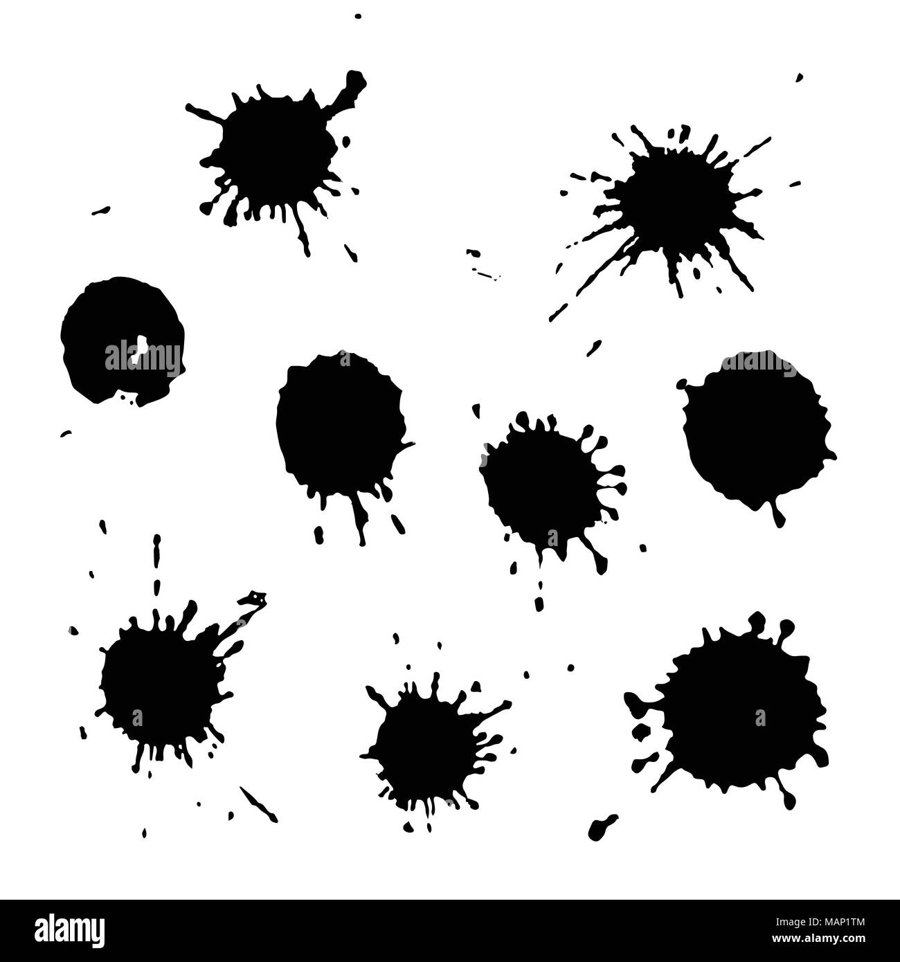 Vector paint splatters.Paint splashes set Stock Vector Image & Art Alamy