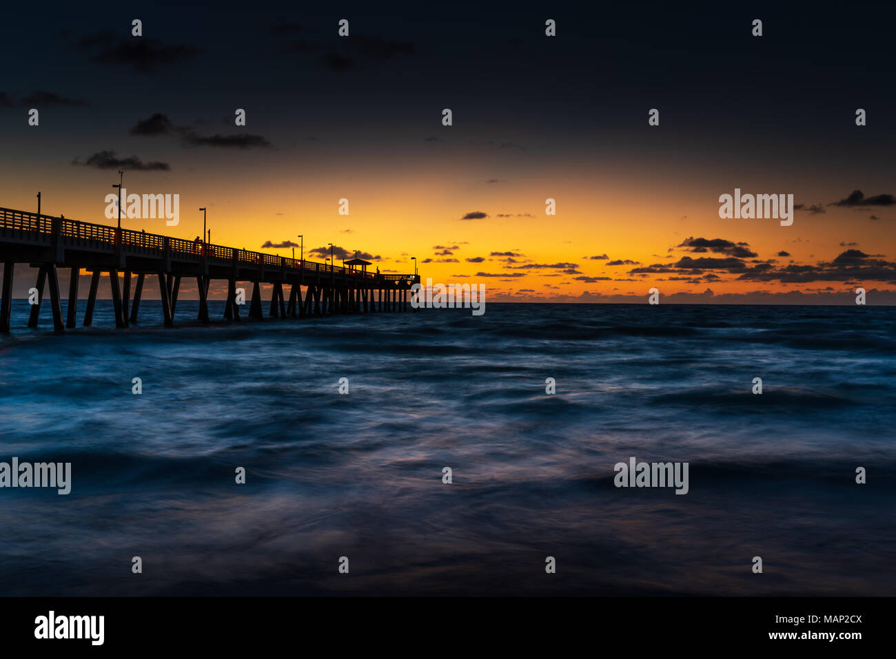 Dania Beach Ten Minutes Before Sunrise Stock Photo