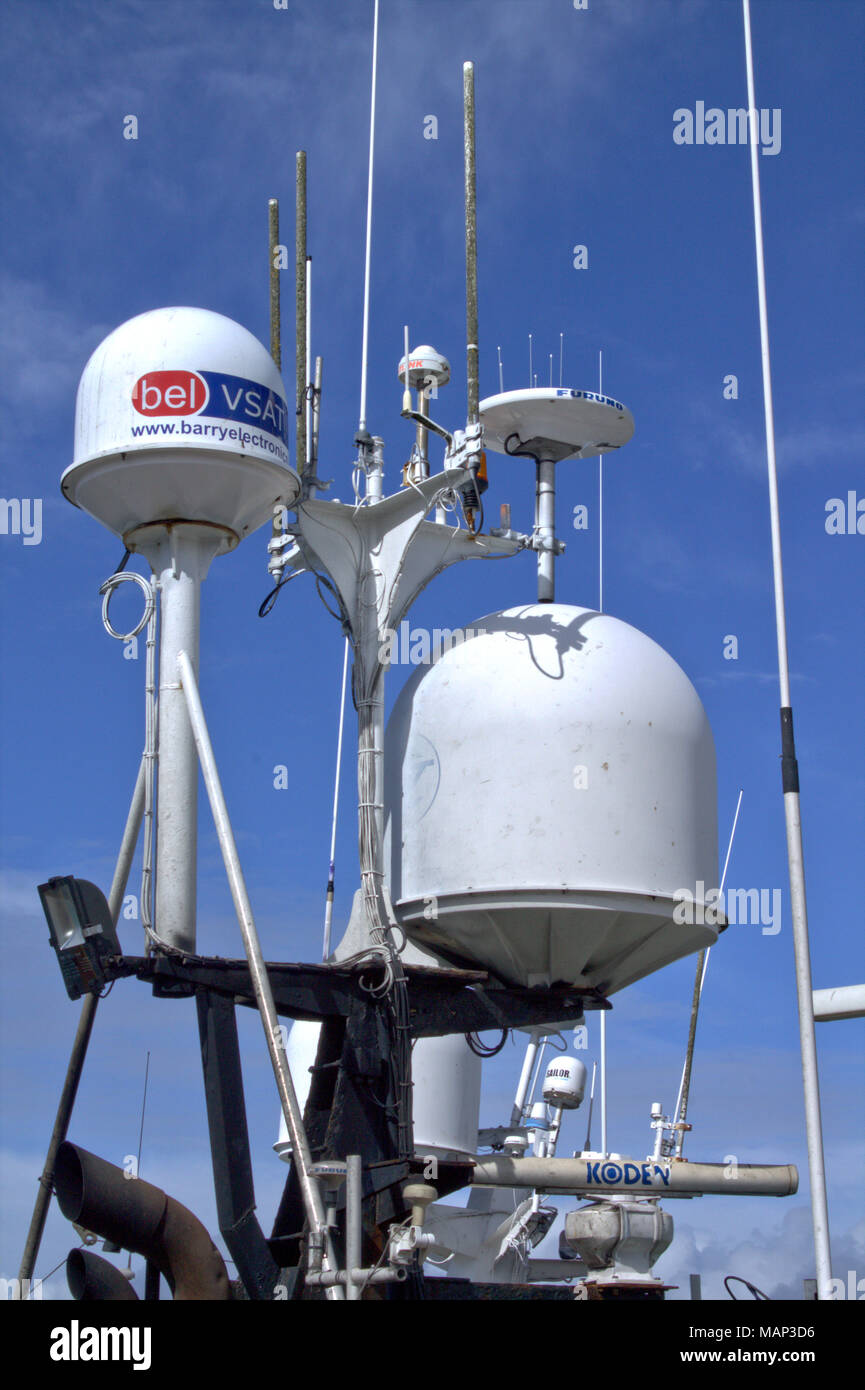 marine radar and communications equipment fitted to trawlers Stock