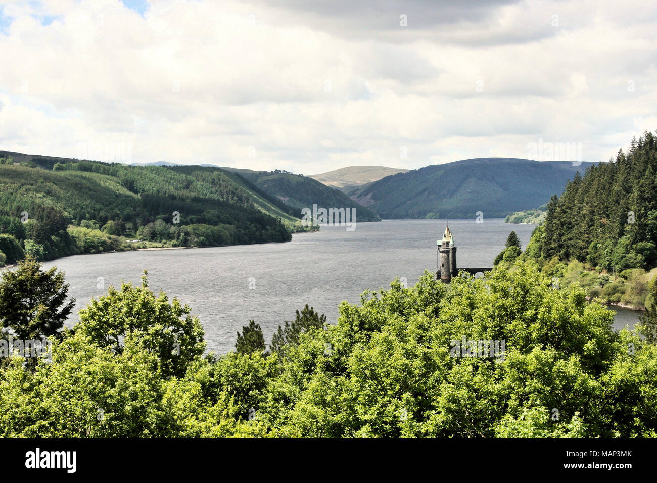 A view of Lake Vyrnwy in Wales Stock Photo - Alamy