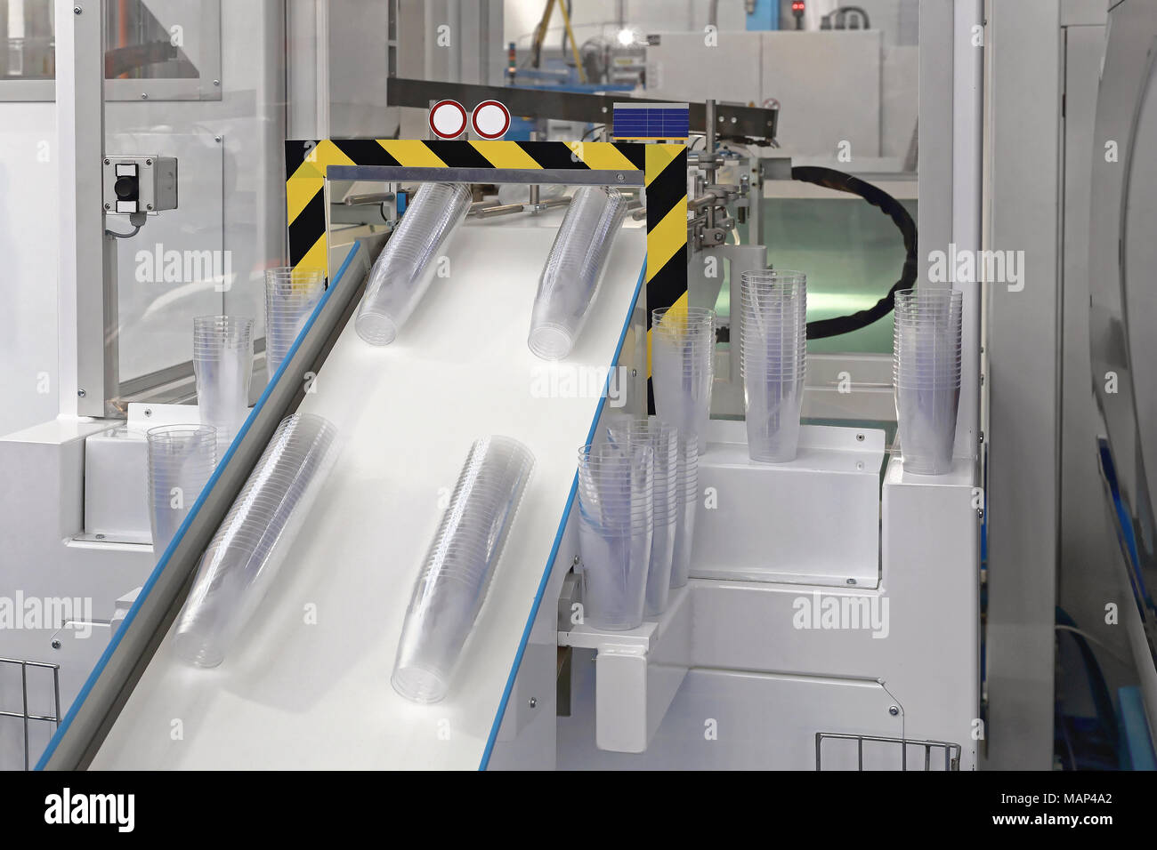 Plastic Cup Manufacture Production in Factory Stock Photo Alamy