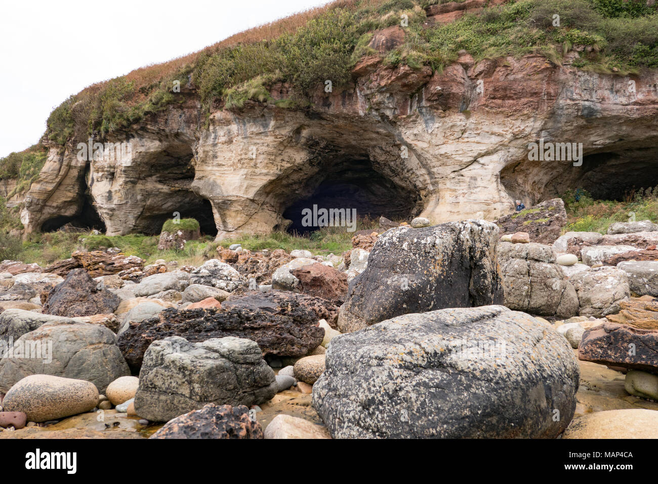 The Kings Caves on the Isle of Arran, Scotland, UK. Stock Photo
