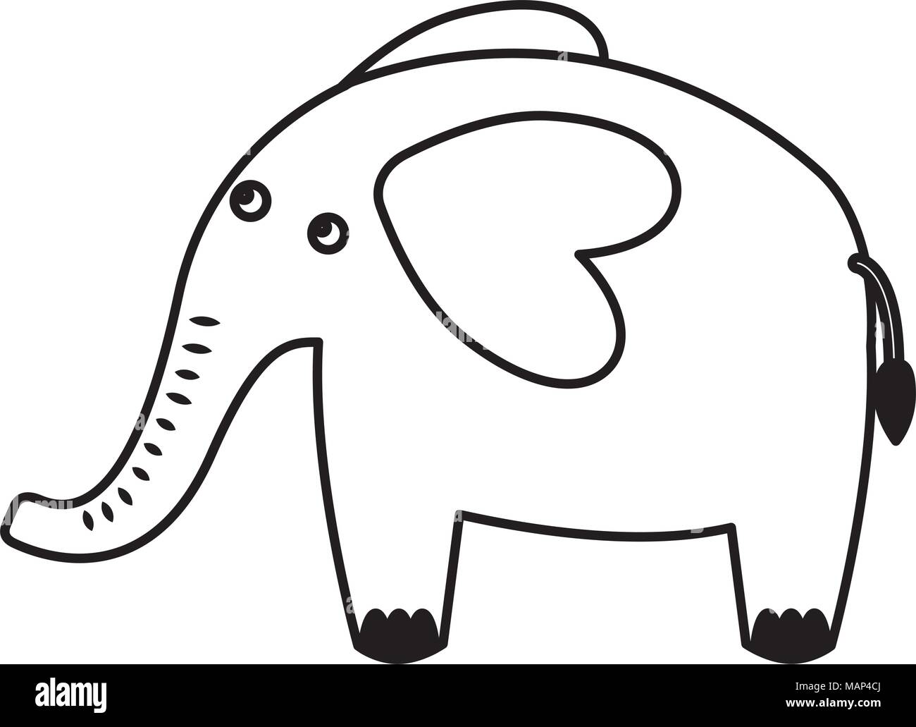 cute elephant african animal image vector illustration Stock Vector ...