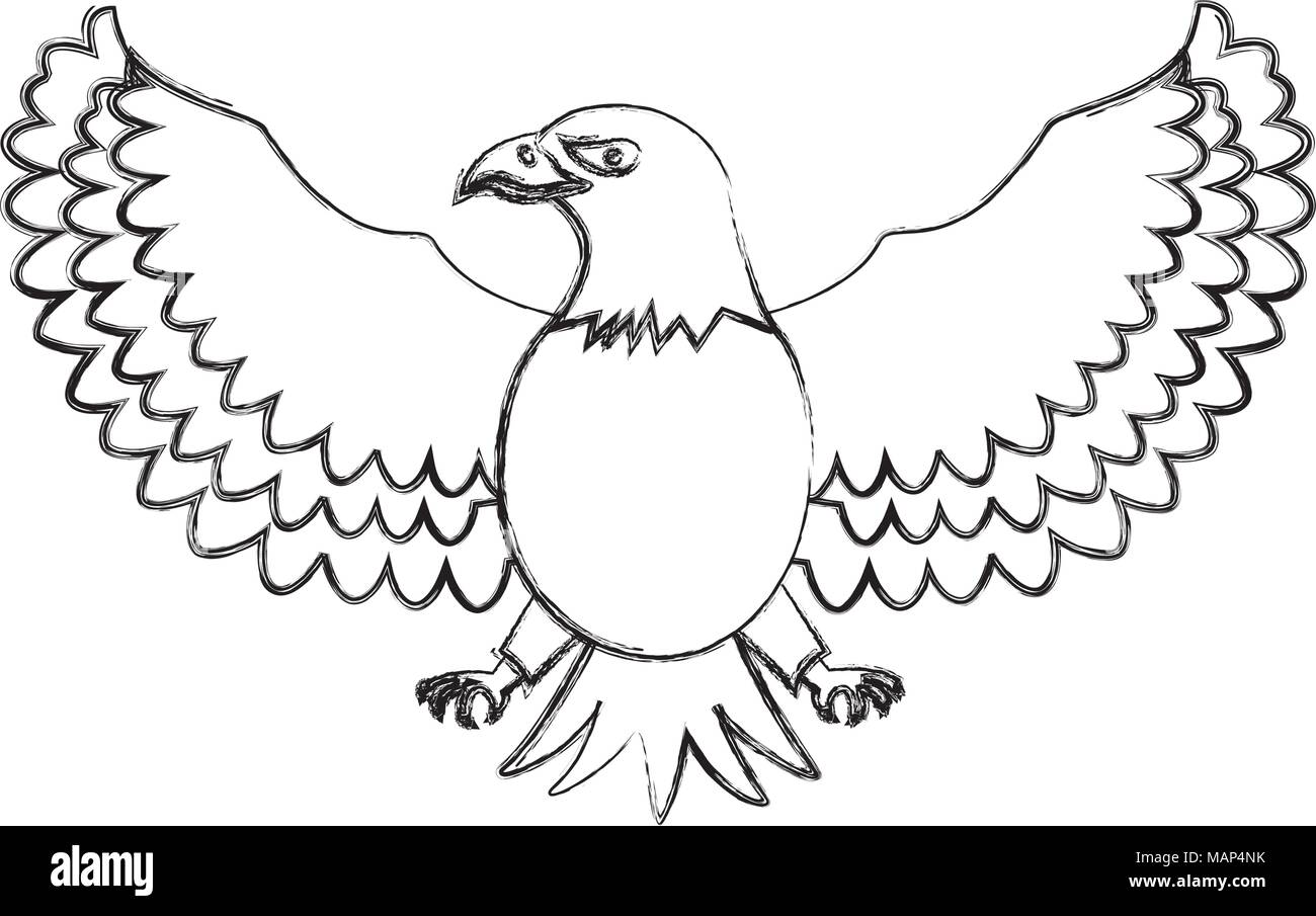 american eagle bird freedom national symbol vector illustration Stock Vector