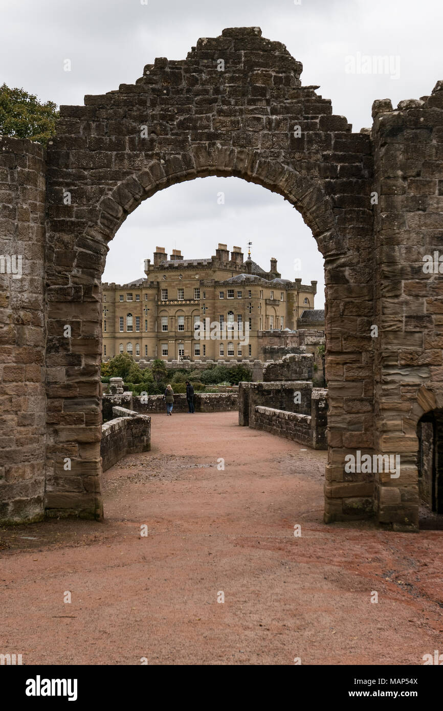 Culzean Castle which is on the West coast of Scotland near Maybole and overlooks the Firth of Clyde. UK. Stock Photo