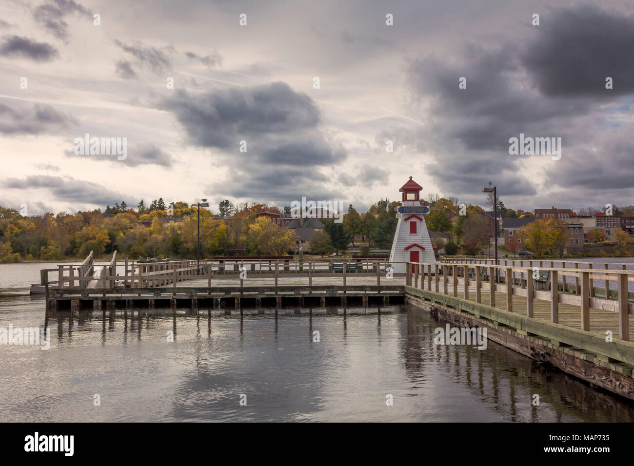High tide on the St. Croix river at St. Stephen, New Brunswick, Canada Stock Photo Alamy