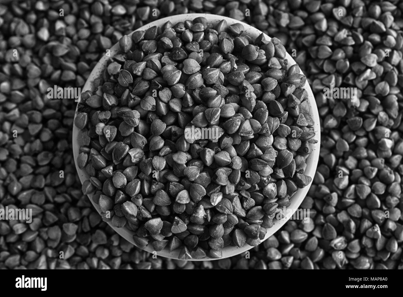 Heap of buckwheat Black and White Stock Photos & Images Alamy