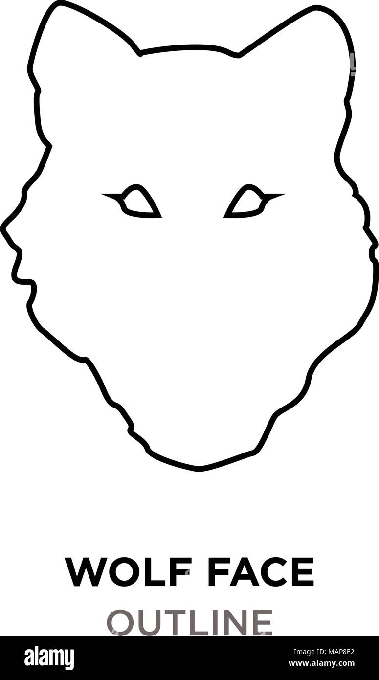 Wolf Face Outline On White Background Stock Vector Image Art Alamy Wolf Face Outline On White Background Stock Vector Image Art Alamy