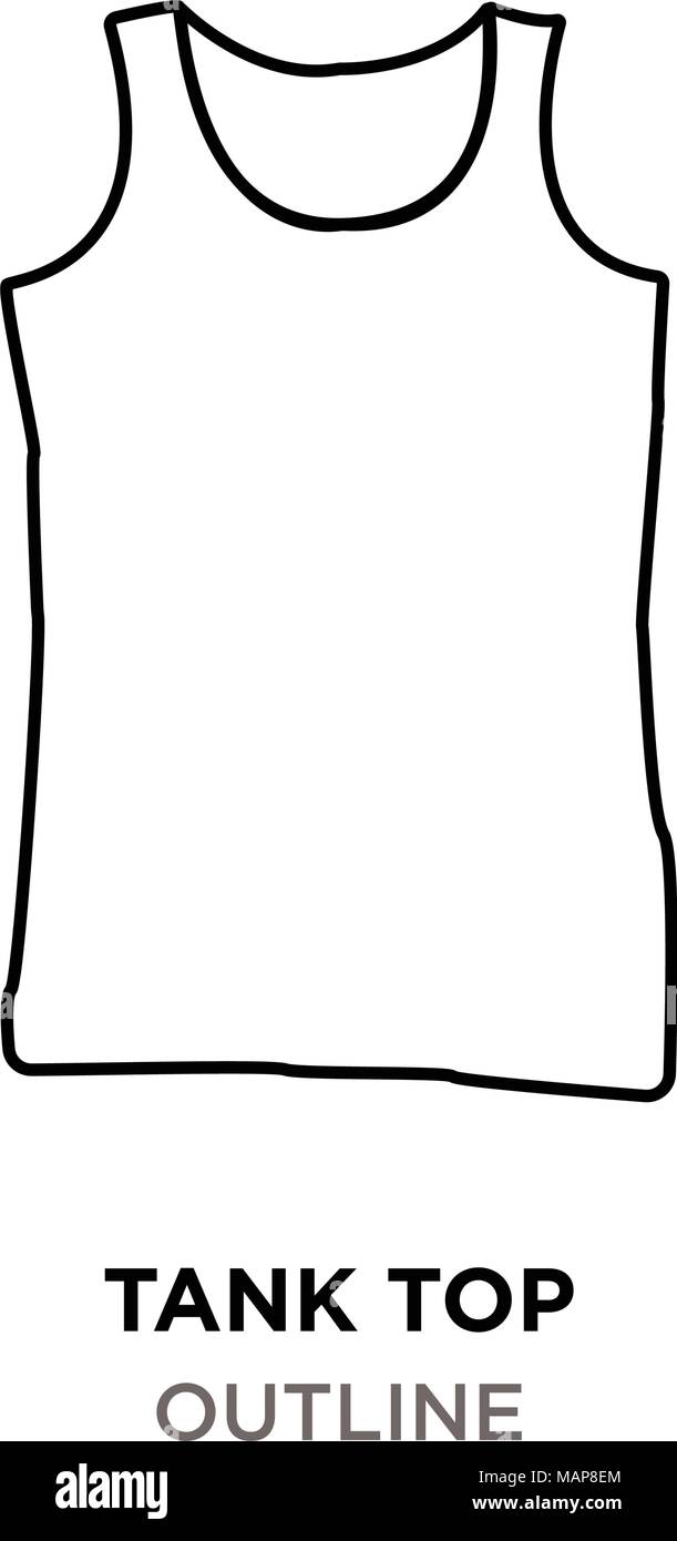 tank top outline on white background Stock Vector Image & Art Alamy
