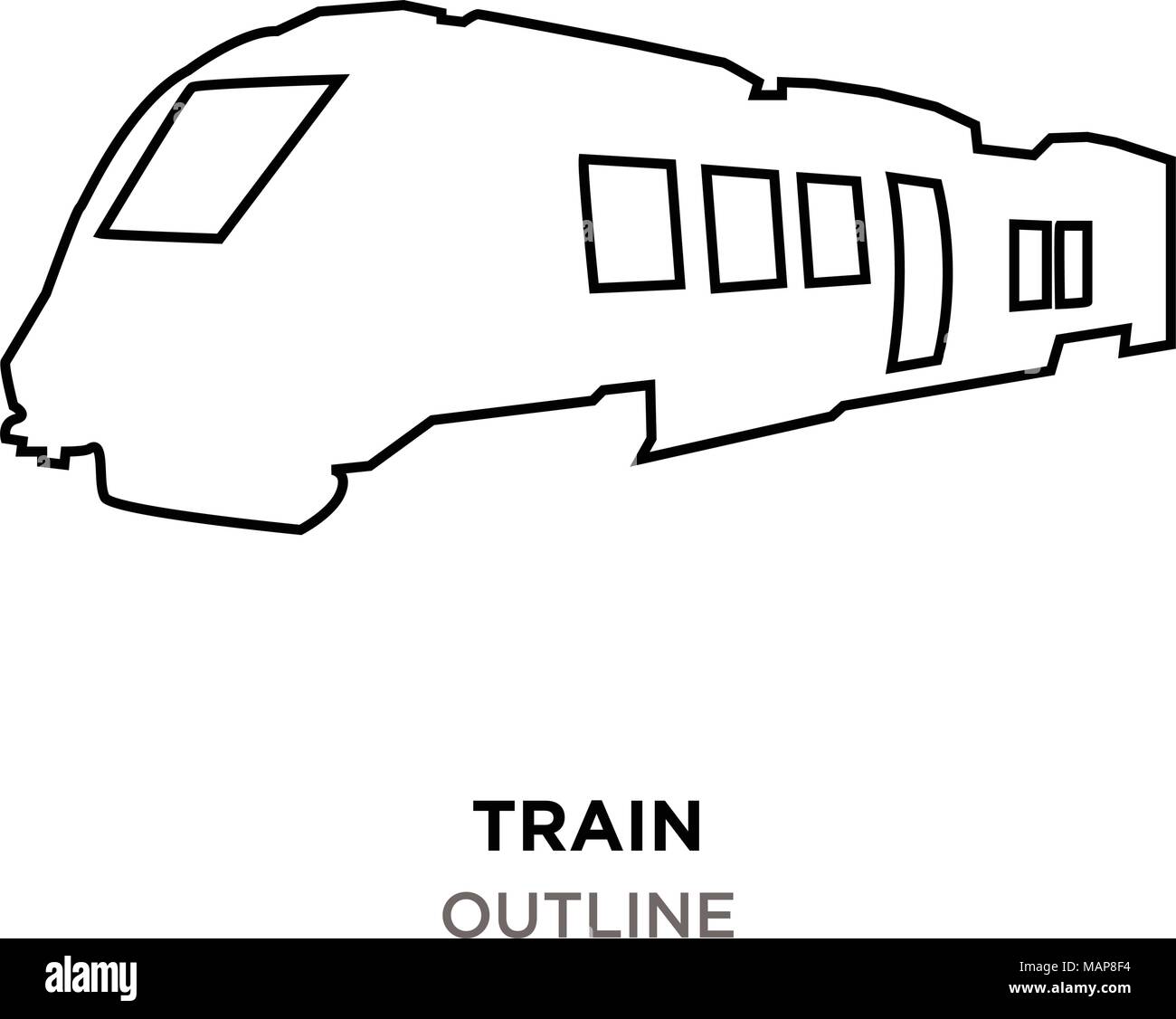train outline images on white background Stock Vector Image & Art Alamy