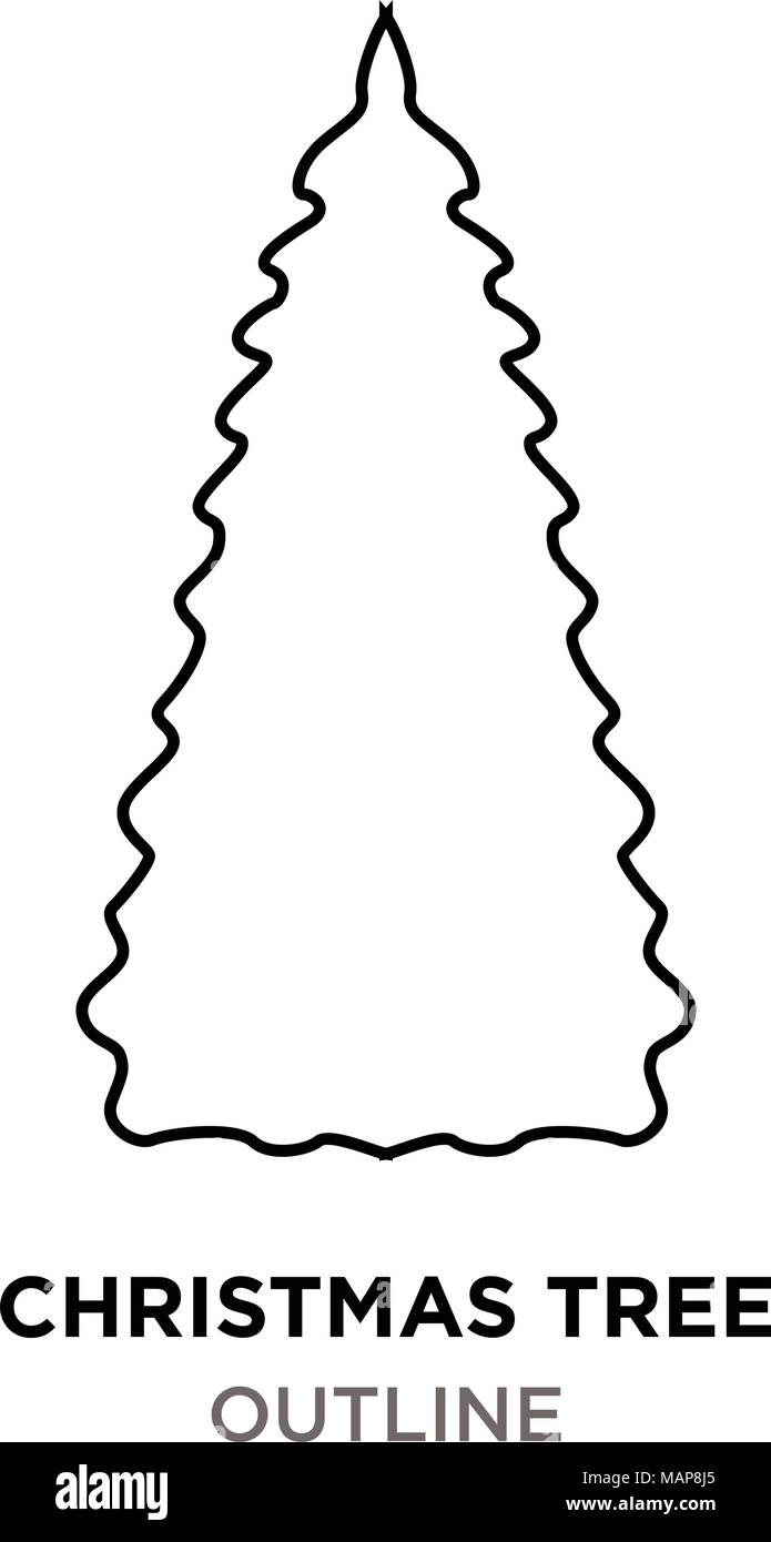 christmas tree outline images on white background Stock Vector Image