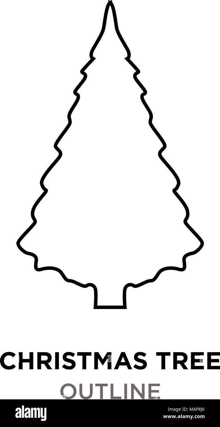 christmas tree outline images on white background Stock Vector Image