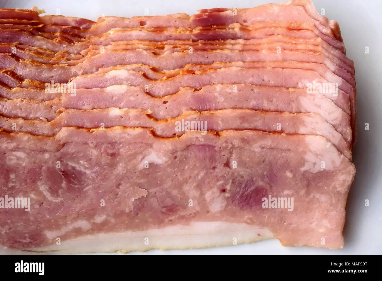 Smoked Bacon Rashes Stock Photo