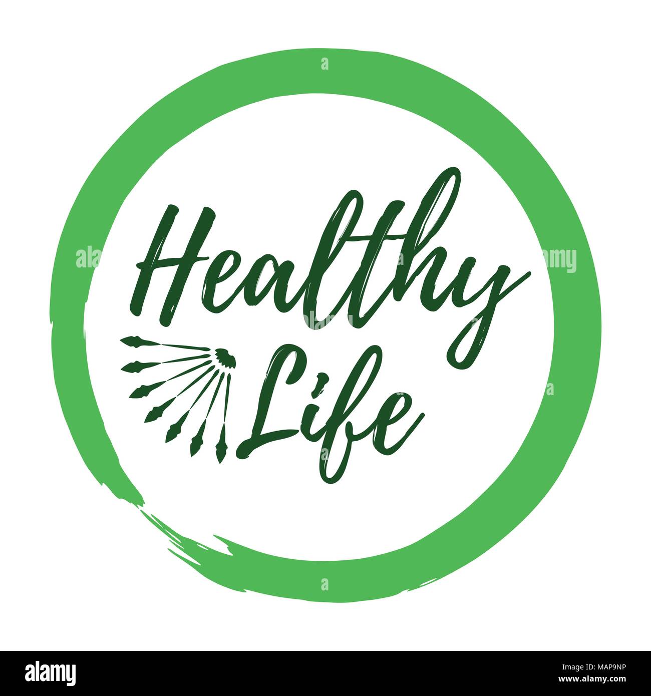 Healthy Life label. Eco style and Wellness Lifestyle badges. Vector ...