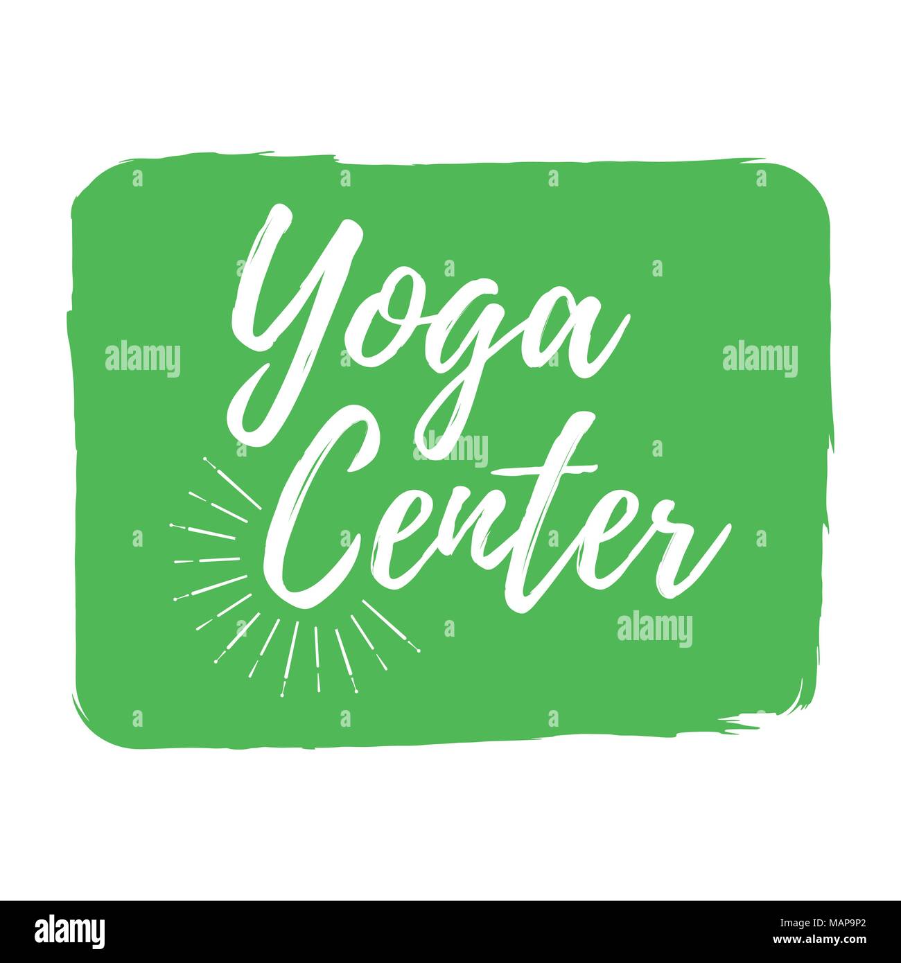 Yoga Center label. Eco style and Wellness Life. Healthy Lifestyle