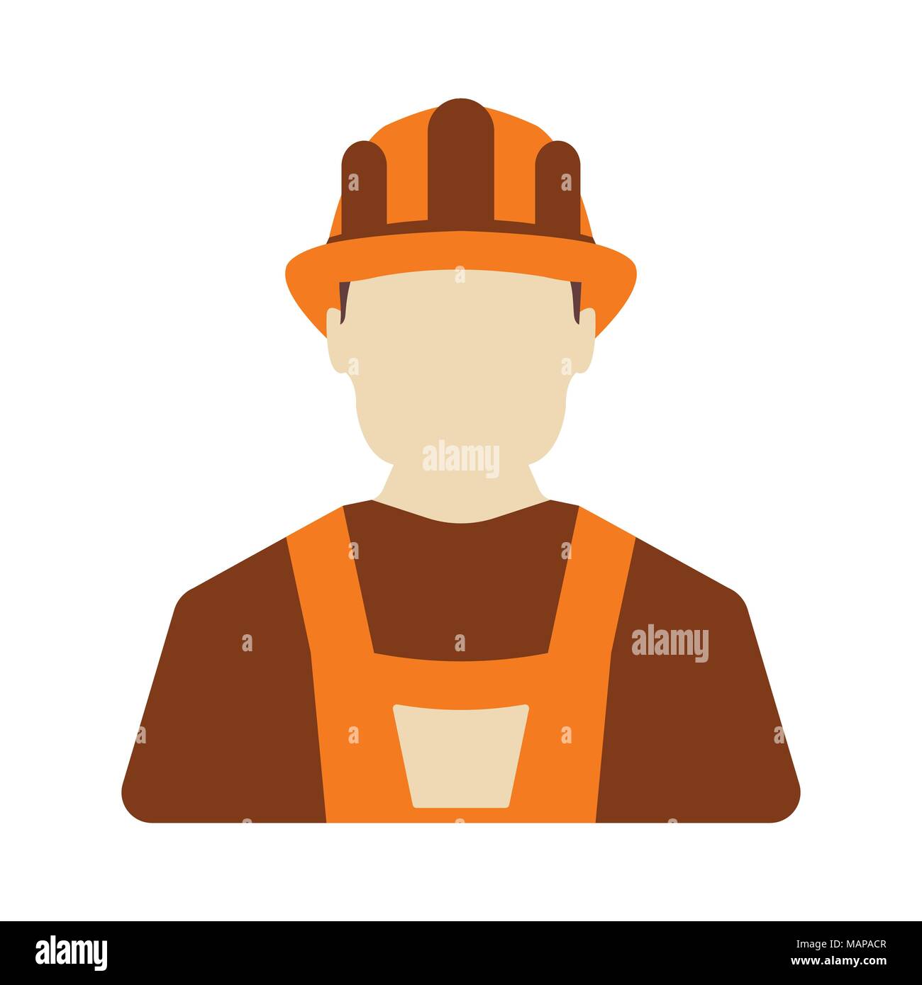 Engineer Icon. Energy label for Web on white background. Flat Vector Illustration. Stock Vector
