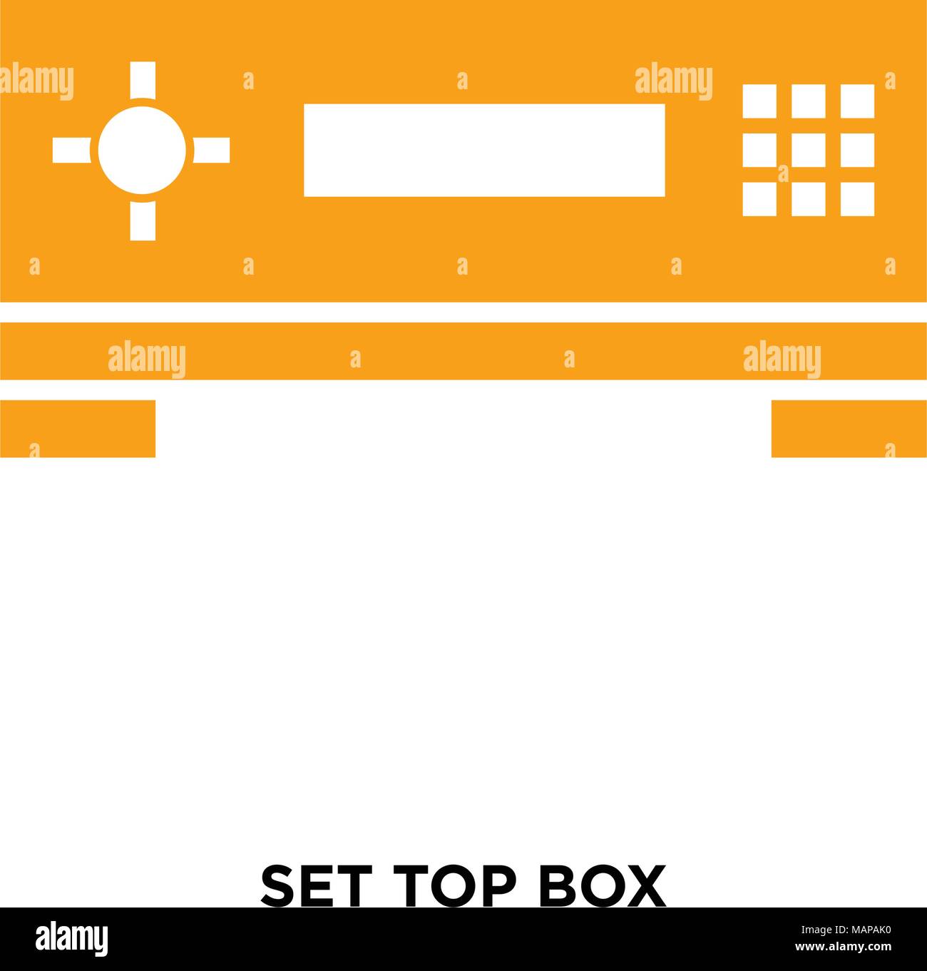 set top box icon isolated on white background for your web, mobile and ...