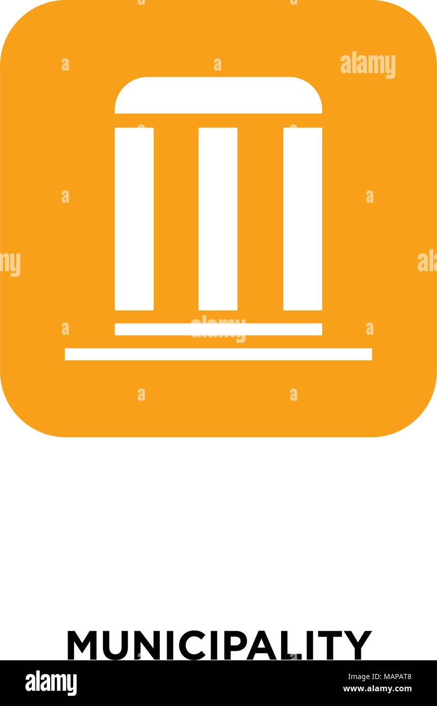 municipality icon isolated on white background for your web, mobile and ...