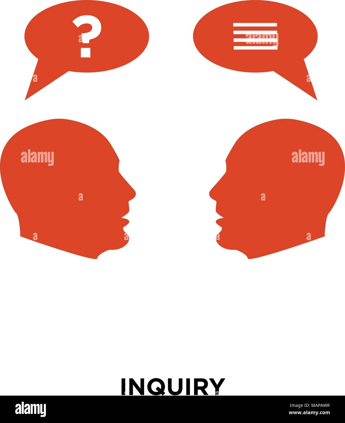 inquiry icon isolated on white background for your web, mobile and app ...