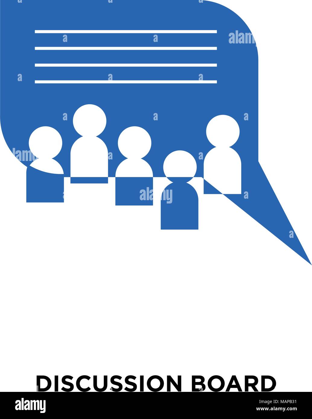 discussion board icon isolated on white background for your web, mobile
