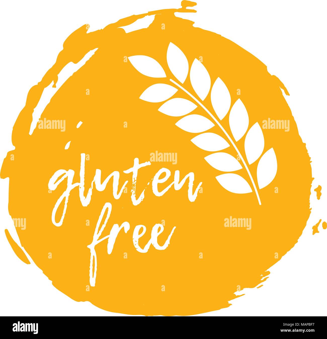 Gluten Free Label. Food intolerance symbols. Vector illustration. Stock Vector