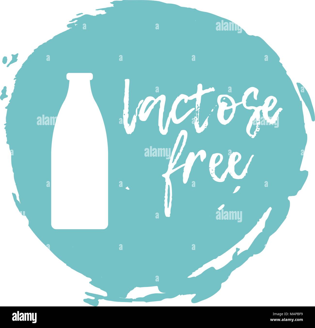 Lactose Free Label. Food intolerance symbols. Vector illustration Stock