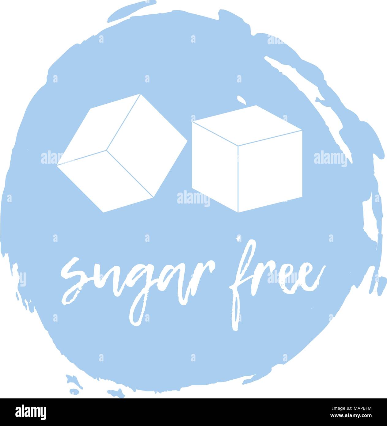 Sugar Free Label. Food intolerance symbols. Vector illustration. Stock Vector