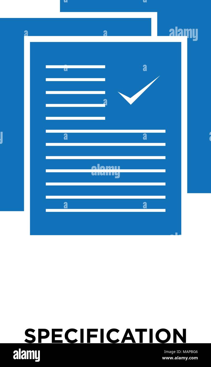 specification icon isolated on white background for your web, mobile