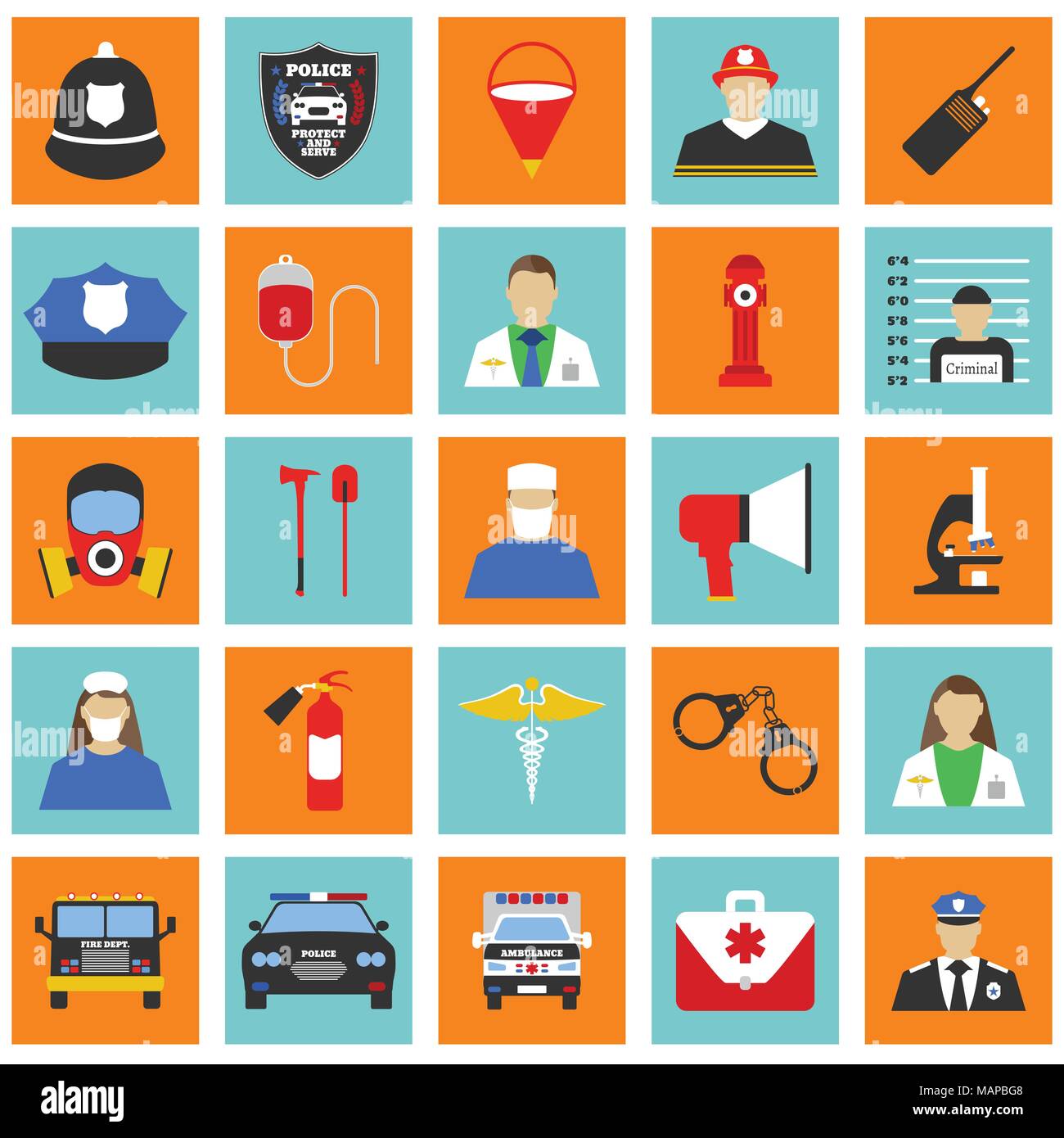 Medic flat icon Stock Vector Images Alamy