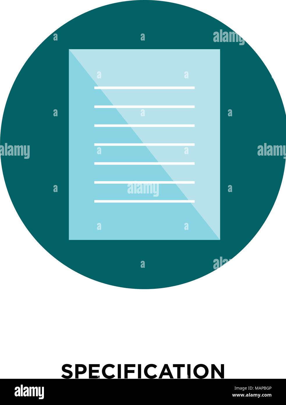 specification icon isolated on white background for your web, mobile ...