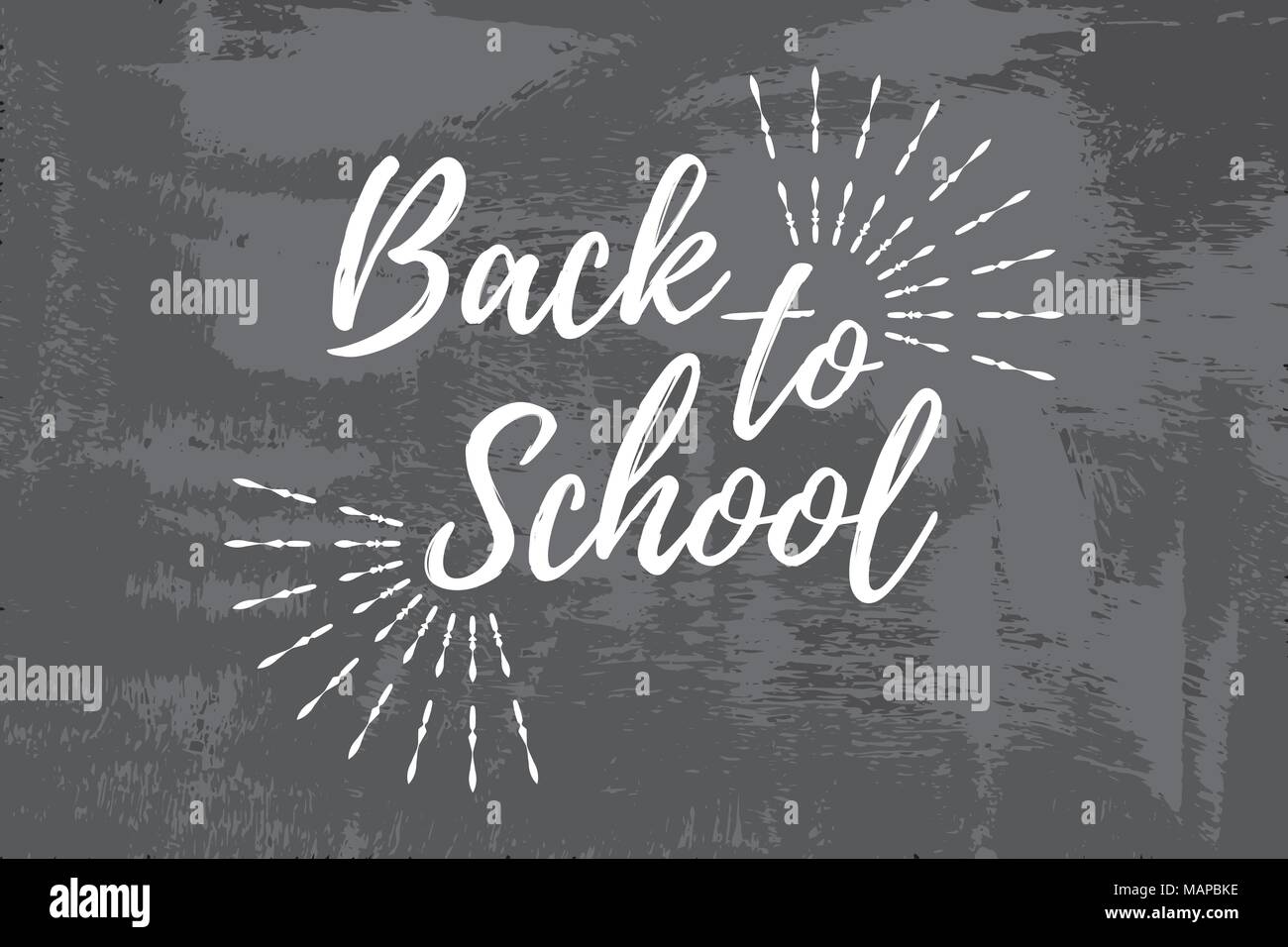 Back to School Typographic - Vintage Style Back to School. Vector ...
