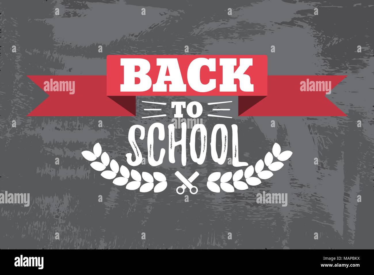 Back to School Typographic - Vintage Style Back to School. Vector illustration. Stock Vector