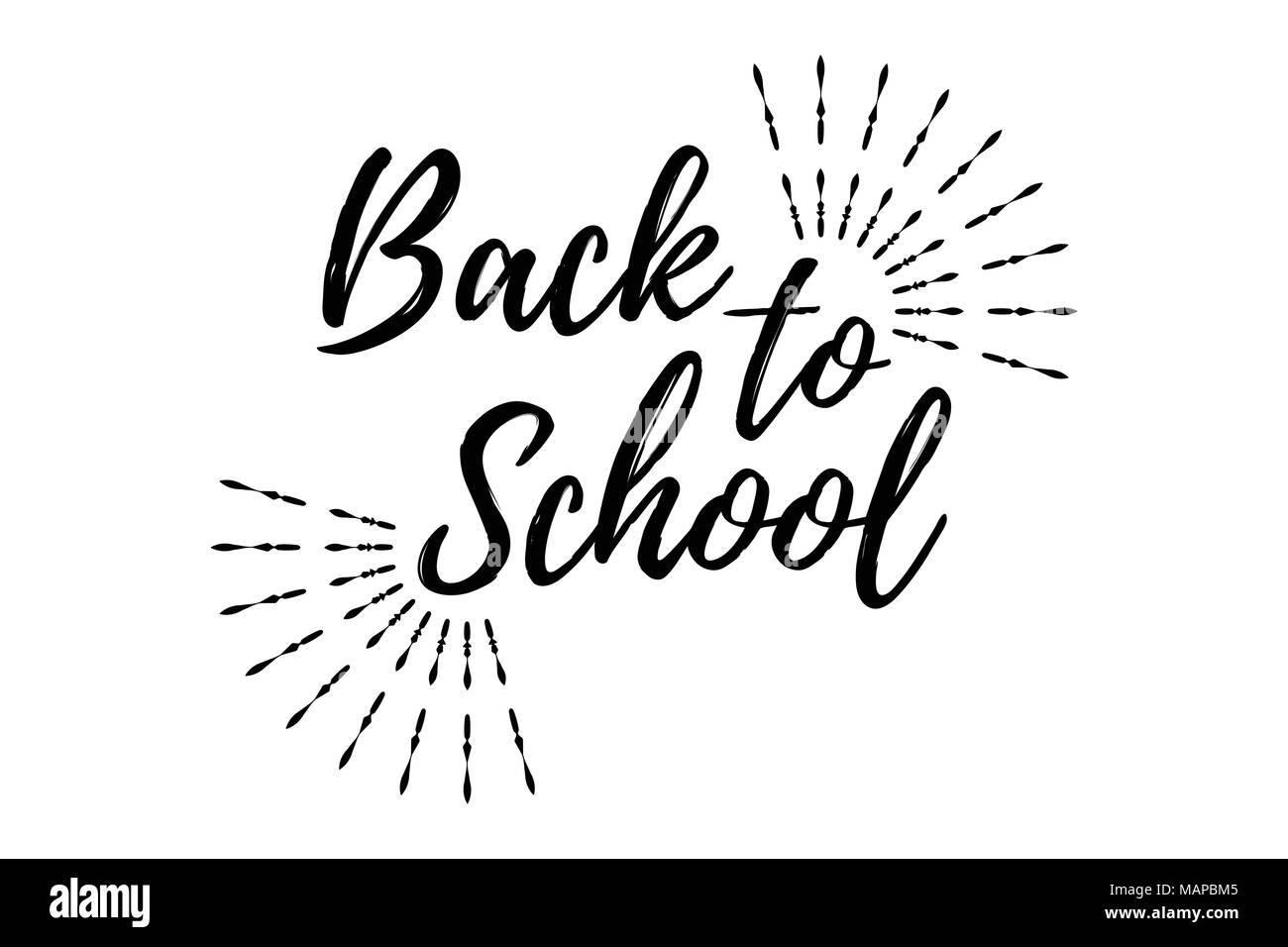 Back to School Typographic - Vintage Style Back to School. Vector ...