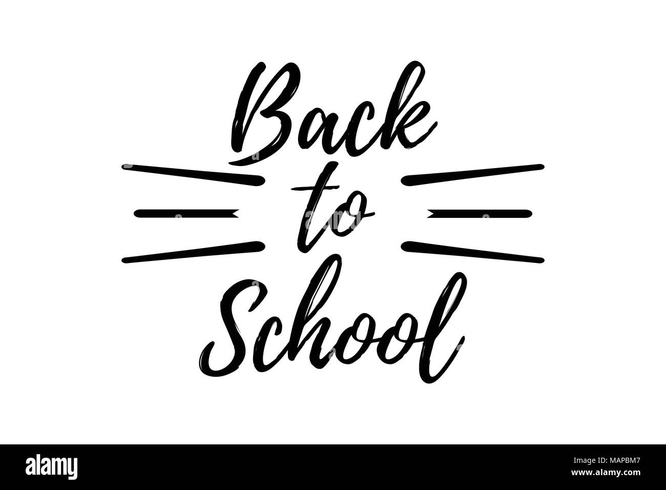 Back to School Typographic - Vintage Style Back to School. Vector ...