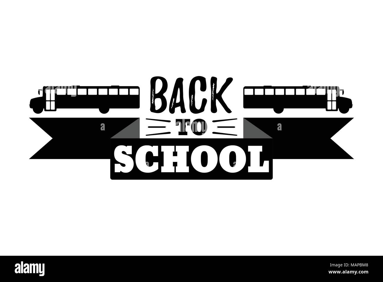 Back to School Typographic - Vintage Style Back to School. Vector ...