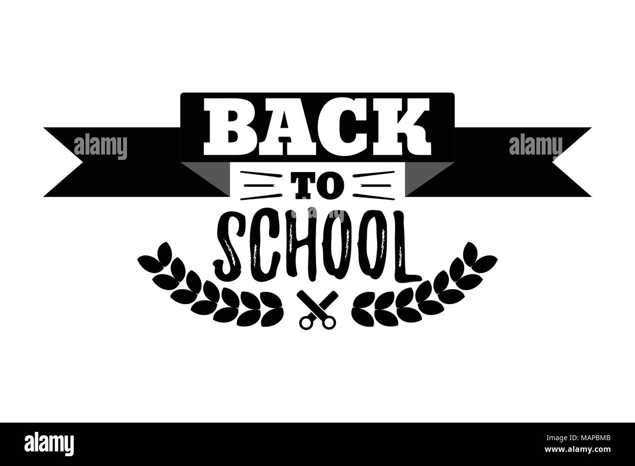 Back to School Typographic - Vintage Style Back to School. Vector ...