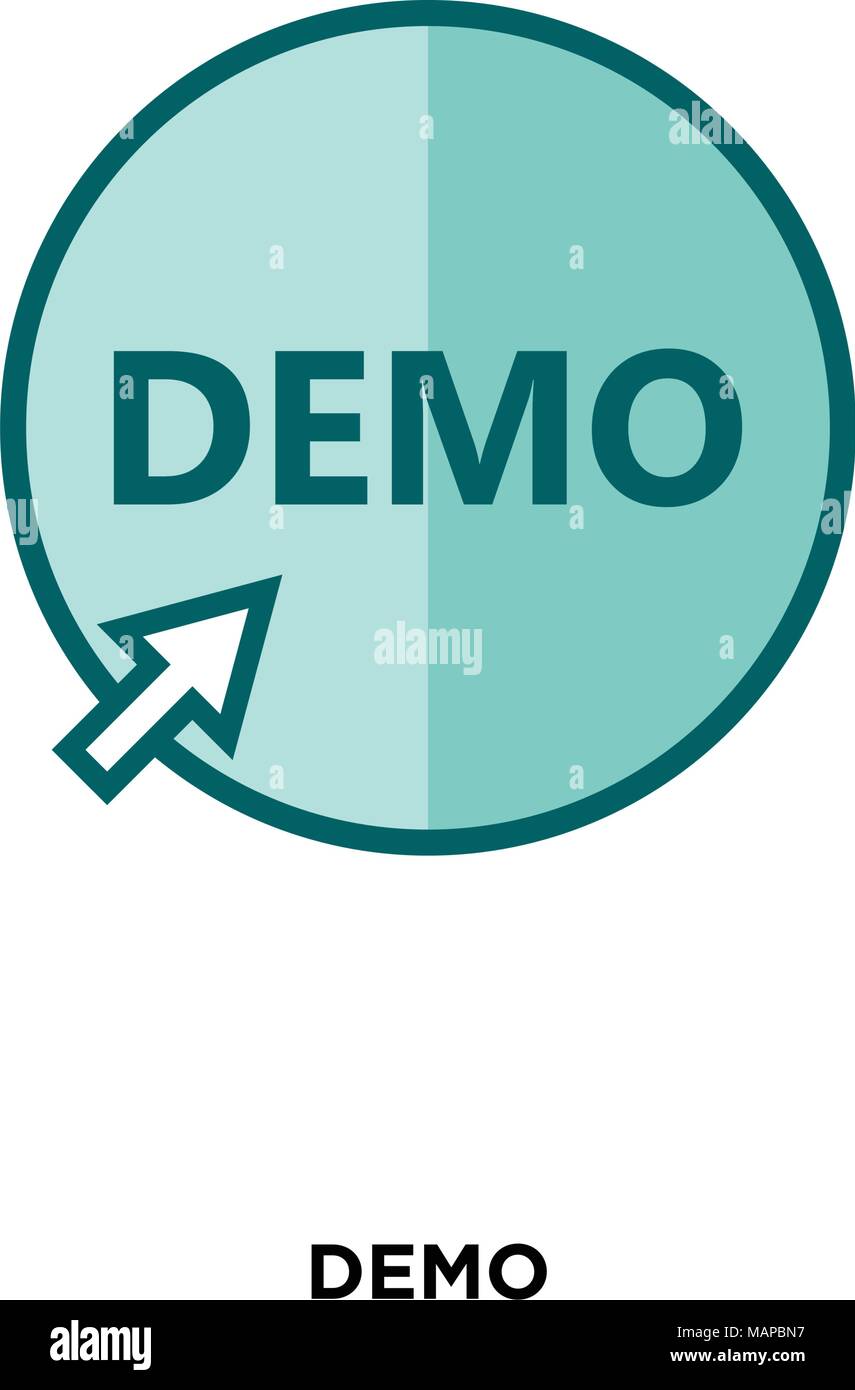 demo icon isolated on white background for your web, mobile and app ...
