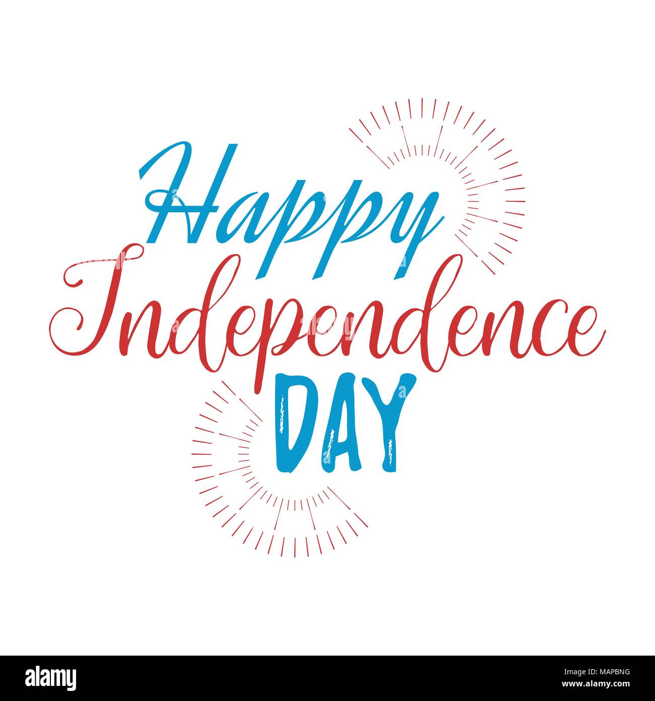 Happy Independence Day Greeting Card with Font. Vector illustration ...