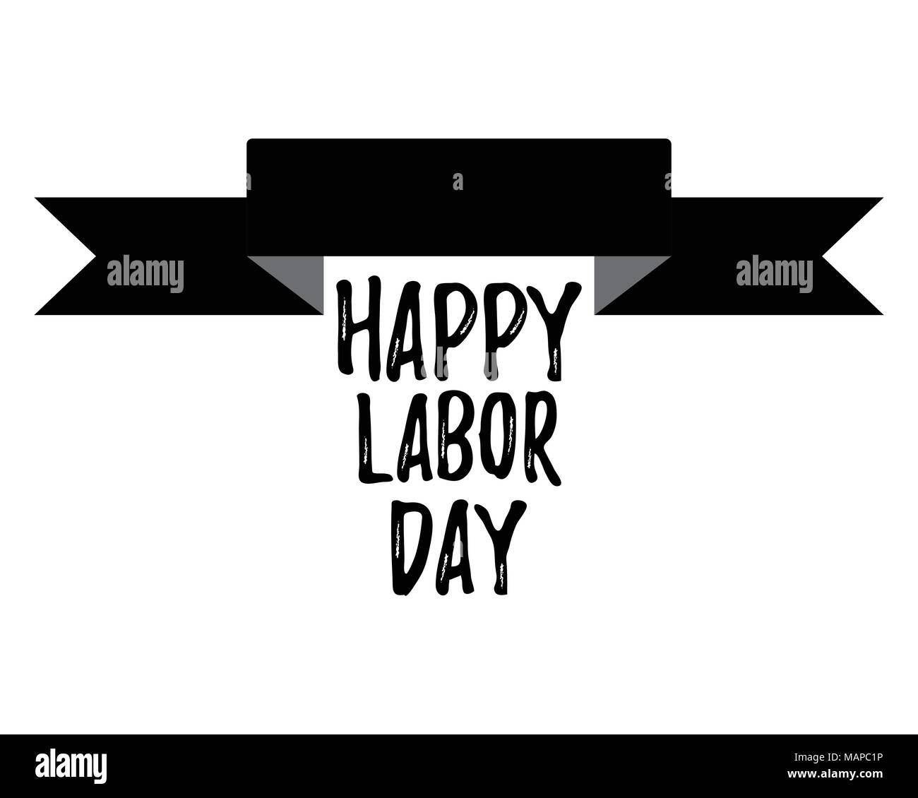 Happy Labor Day banner and giftcard. Labor Day Poster Sign on White