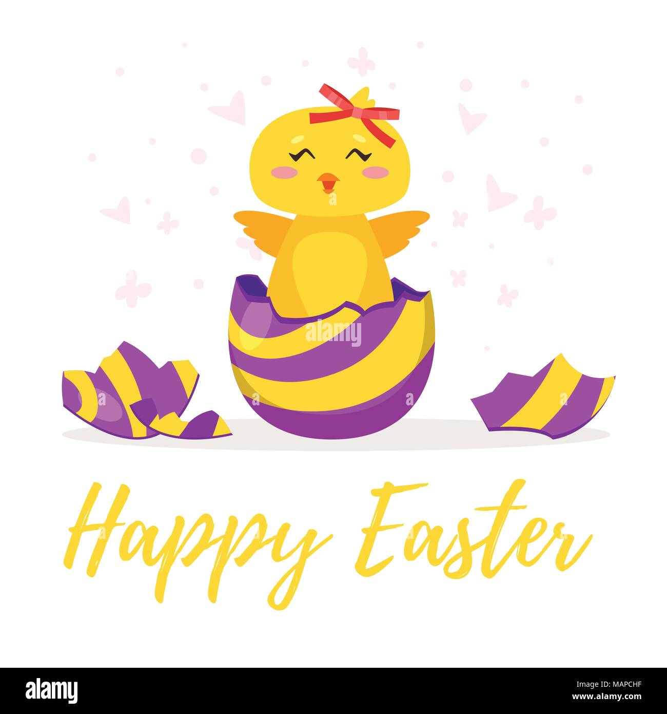 Hatched chick egg Stock Vector Images - Alamy